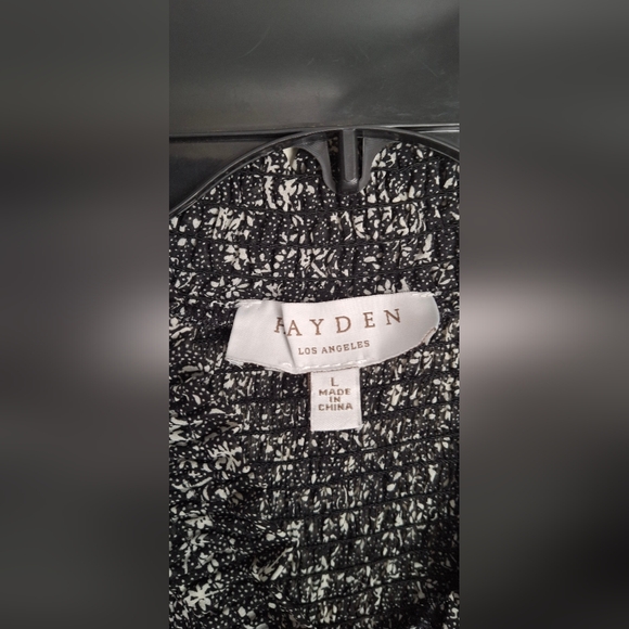 Hayden floral sheer womens blouse size large boho casual party bussines casual - Picture 8 of 9